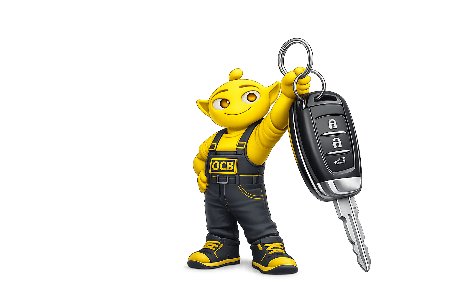 OpenCarBox Maskottchen mit Autoschlüssel